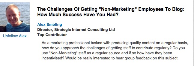 linkedin content